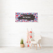 Banderoles Rouge, Blanc et Bleu Camouflage Long (En situation)