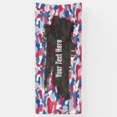 Banderoles Rouge, Blanc et Bleu Camouflage Long (Vertical)