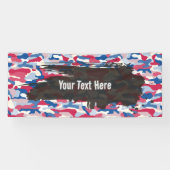 Banderoles Rouge, Blanc et Bleu Camouflage Long (Horizontal)