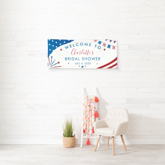 Banderoles Rouge Blanc et Bleu Fête de Fiançailles de la Mari (En situation)