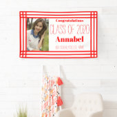 Banderoles Rouge et blanc Une photo Géométrique Grad (En situation)