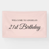 Banderoles Rouge et Noir Élégant Script 21e Anniversaire (Horizontal)