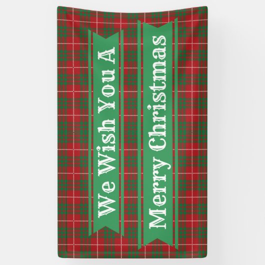 Banderoles Rouge et vert plaid (Vertical)
