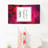 Banderoles Rouge foncé et violet Gras moderne Abstrait annive (En situation)