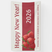 Banderoles Rouge Saint-Sylvestre à la Fraise (Vertical)