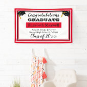 Banderoles Rouge | White Félicitations aux diplômés (En situation)