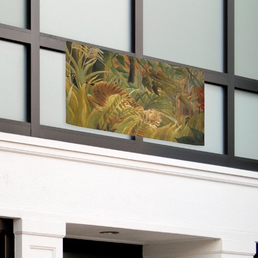 Banderoles Rousseau Jungle Tropical Tiger Art (Bâtiment extérieur)