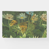 Banderoles Rousseau Tropical Jungle Lion Peinture (Horizontal)