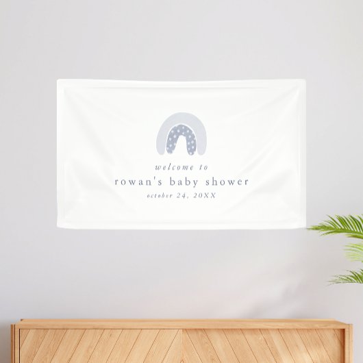 Banderoles ROWAN Summer Boho Blue Boho Rainbow Baby shower