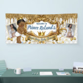 Banderoles Royal African Prince White|Gold Parties scintillan (Salon professionnel)