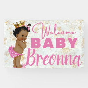 Banderoles Royal African Princess Pink Gold Marble Fancy