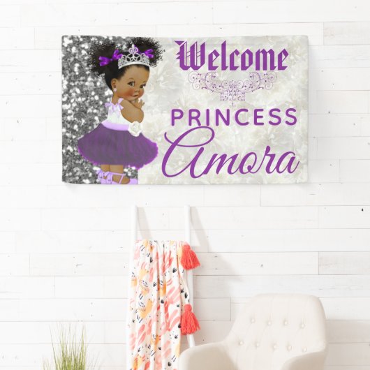 Banderoles Royal African Princess Purple|Silver Parties scint (En situation)