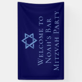 Banderoles Royal Blue Bar Mitzvah Party Star de David (Vertical)