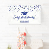 Banderoles Royal Blue Fetti Félicitations Diplôme (En situation)