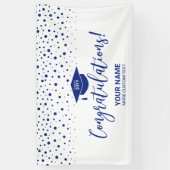 Banderoles Royal Blue Fetti Félicitations Diplôme (Vertical)