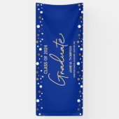 Banderoles Royal Blue Gold Classe de 2024 Graduation (Vertical)