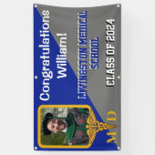 Banderoles Royal Blue & Grey Médicale School Graduation (Vertical)