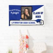 Banderoles Royal Blue & White Graduation (En situation)