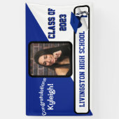 Banderoles Royal Blue & White Graduation (Vertical)