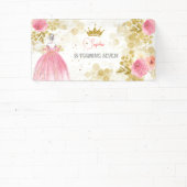 Banderoles Royal fête rose princesse anniversaire (Insitu)