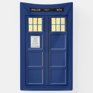 Banderoles Royaume-Uni - Blue Police Public Call Box 1