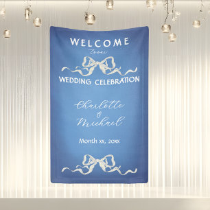 Banderoles Ruban de Bienvenue pour Mariage Romantique Élégant