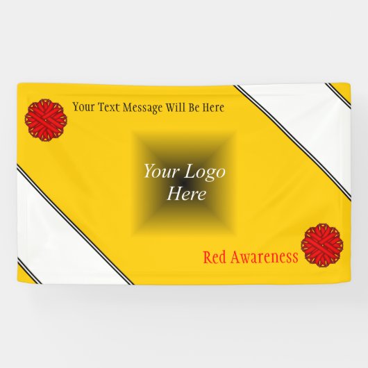 Banderoles Ruban de fleurs rouges par Kenneth Yoncich (Horizontal)