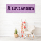 Banderoles Ruban de sensibilisation Lupus pourpre (En situation)