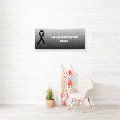Banderoles Ruban Noir + votre message (En situation)