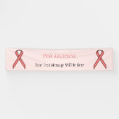 Banderoles Ruban rose standard (Horizontal)