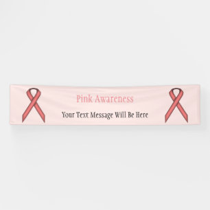 Banderoles Ruban rose standard
