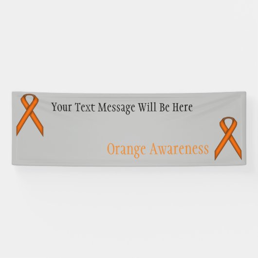 Banderoles Ruban standard orange (Horizontal)