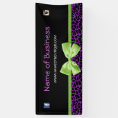 Banderoles Ruban vert mignon 6ft d'impression pourpre Girly (Vertical)