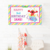 Banderoles Rue Sésame | Anniversaire d'Elmo Girl (En situation)