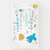 Banderoles Rue Sésame | Baby shower Monster de cookies (Vertical)