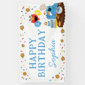 Banderoles Rue Sésame | Cookie Monster Joyeux anniversaire (Vertical)