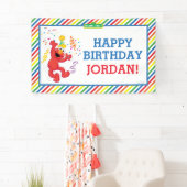 Banderoles Rue Sésame | Elmo - Anniversaire Arc-en-ciel (En situation)