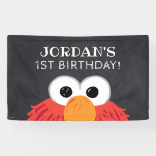 Banderoles Rue Sésame   Elmo Birthday Chalkboard