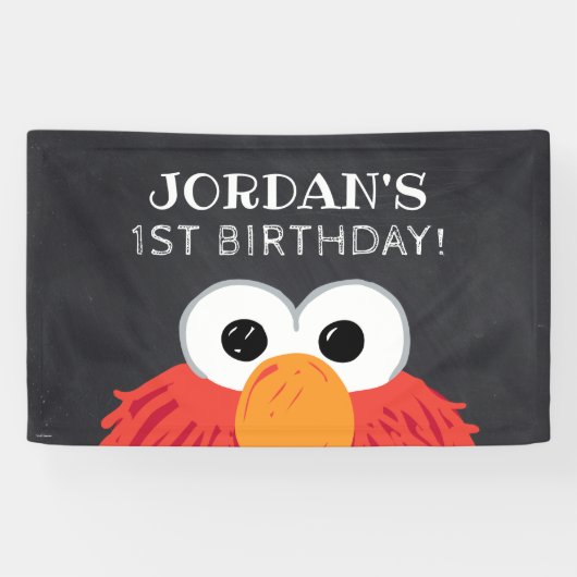 Banderoles Rue Sésame | Elmo Birthday Chalkboard (Horizontal)