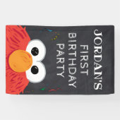 Banderoles Rue Sésame | Elmo Birthday Chalkboard (Horizontal)