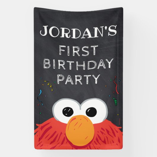 Banderoles Rue Sésame | Elmo Birthday Chalkboard (Verticale)