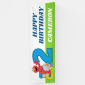 Banderoles Rue Sésame Elmo Chugga Chugga Deux Deux Anniversai (Vertical)