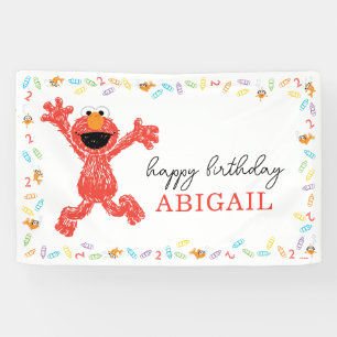 Banderoles Rue Sésame Elmo Crayon d'anniversaire