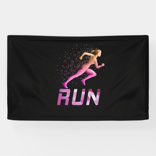 Banderoles Running Girl - filles coureurs (Horizontal)
