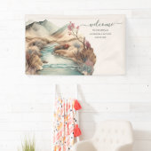 Banderoles Russe Boho Watercolor Mariage (En situation)