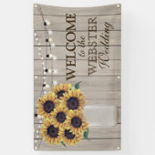 Banderoles Russe Pays Grange Mariage Tournesol Mason Jar (Vertical)