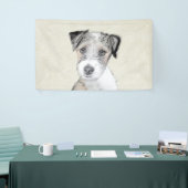 Banderoles Russell Terrier Peinture rugueuse - Art Chien orig (Salon professionnel)