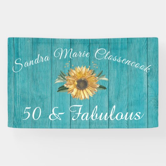 Banderoles Rustic 50 et Fabulous| Tournée Turquoise (Horizontal)