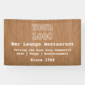 Banderoles Rustic Ajouter Logo Bar Lounge Restaurant Marketin (Horizontal)