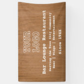 Banderoles Rustic Ajouter Logo Bar Lounge Restaurant Marketin (Vertical)